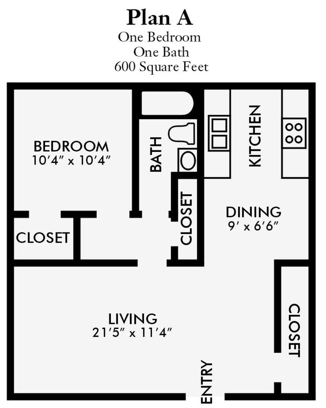 Plan A - Waters Mark Apartment Homes