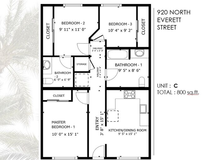 Floorplan - 920 Everett St.