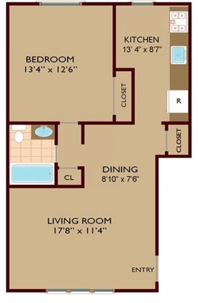 1BR/1BA - Butler Arms