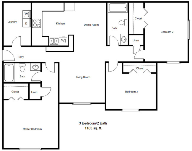 Floorplan - Tiger Bay Apartments