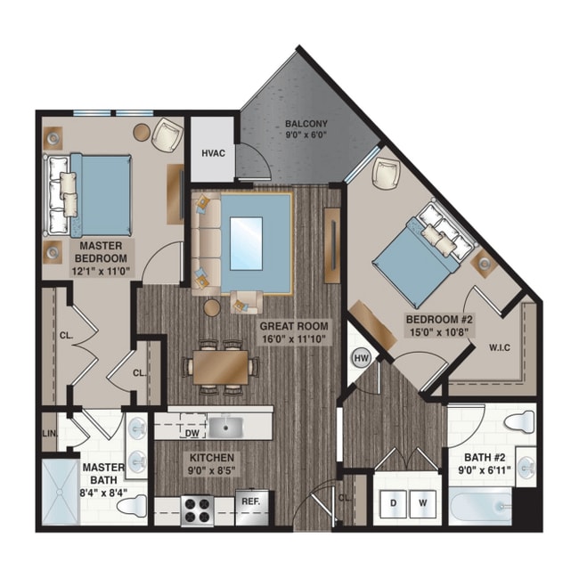 Floorplan - Summit Court Apartments I