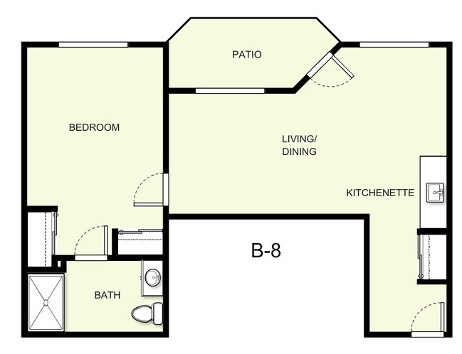 1BR/1BA - The Remington