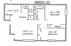 2BR/1BA - Pine Tree Apartments