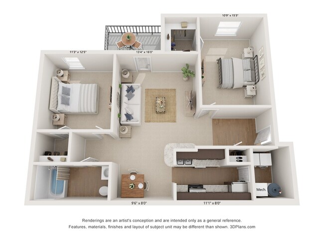 Floorplan - River Oak Apartments