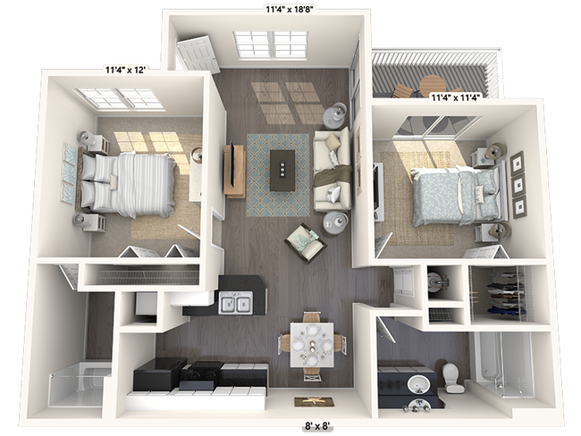 Floorplan - Promenade at Summer Trace Apartments