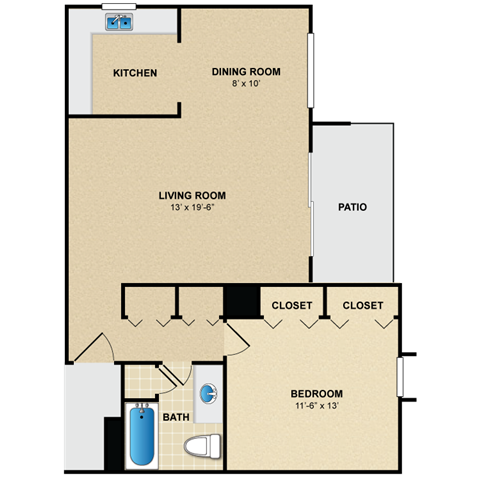 Floorplan - Louisburg Square Apartments & Townhomes