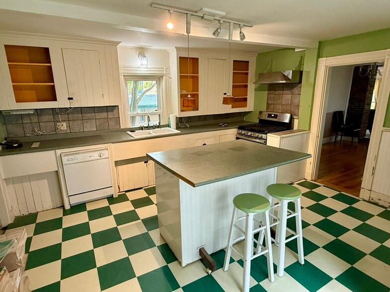kitchen with new fridge, DW, and quality cooktop with griddle - 630 Prospect Ave