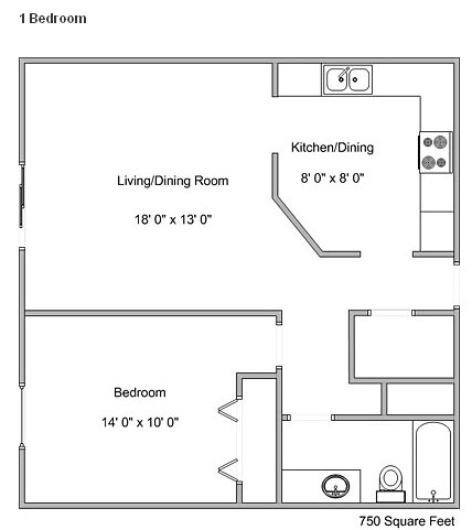 1BR/1BA - President