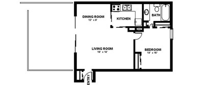 1BR/1BA - Kenilworth Apartments