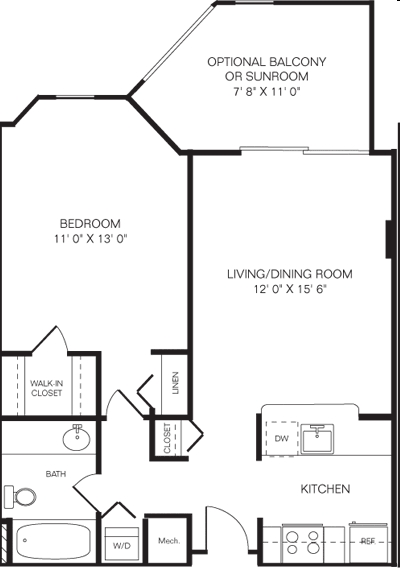 1BR/1BA - West View at Ballston Metro