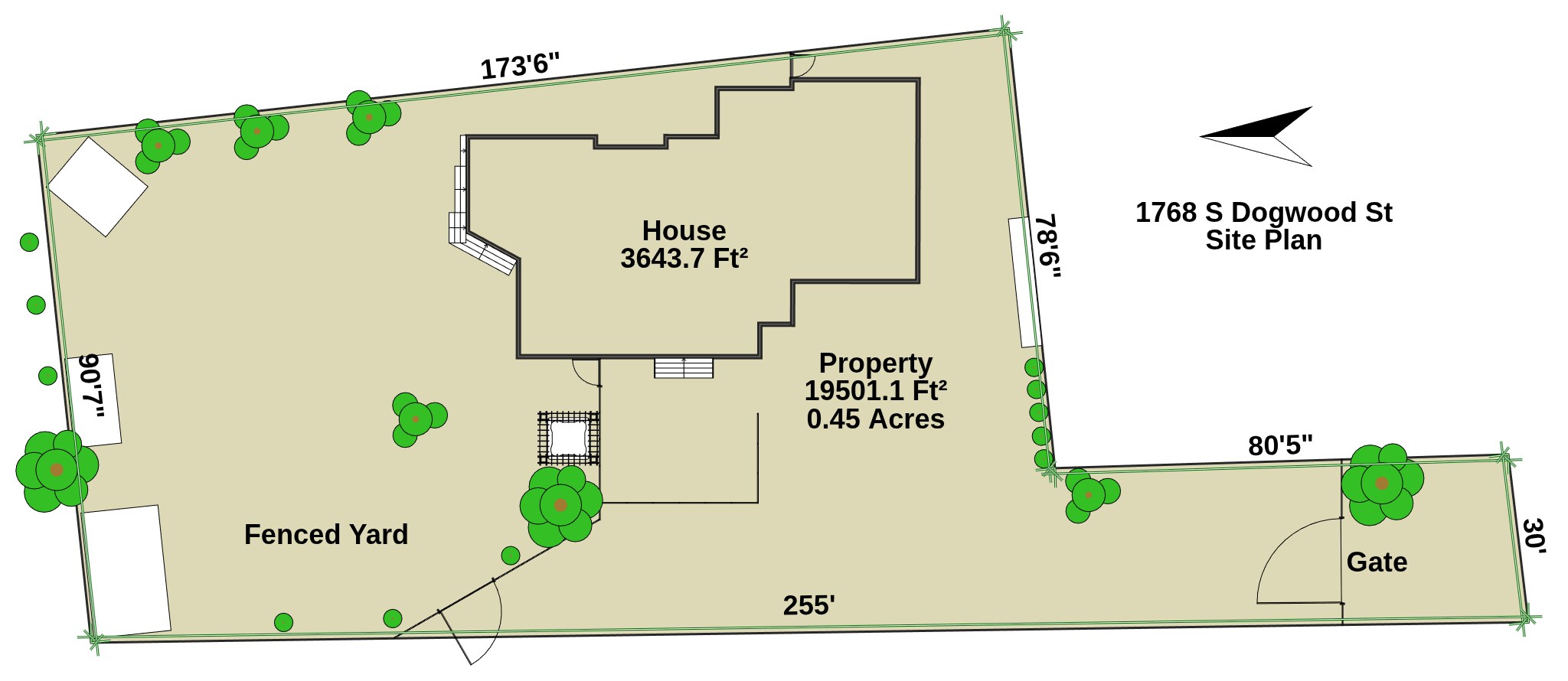 Site Plan - 1768 S Dogwood St