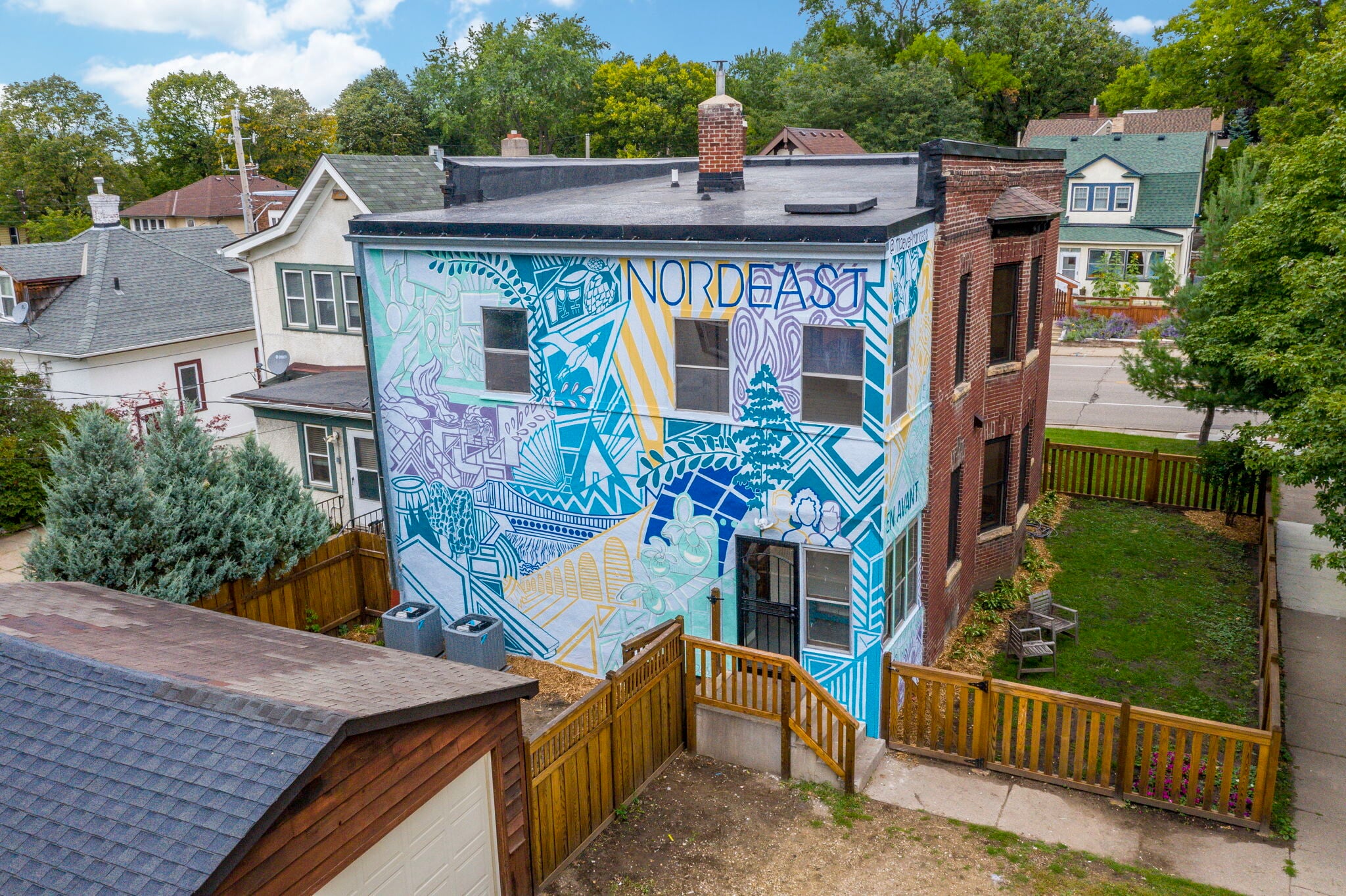 Mural by local Minneapolis artist - 1322 NE Lowry Ave