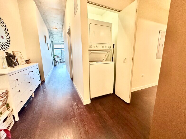 in unit laundry and spacious hallway - 235 W Van Buren St