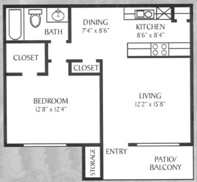 1BR/1BA - Windfern Pointe Apartments