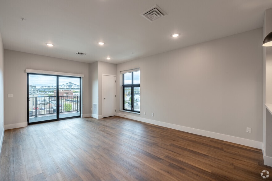 1BR, 1BA + Den - 1,000SF - Living Room - Flats at 44 North
