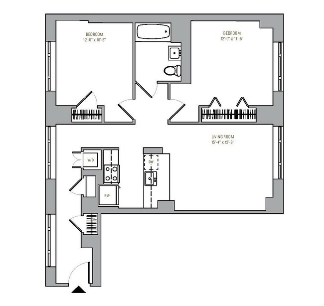 Floorplan - Hoyt & Horn Apartments