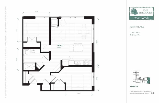 Floorplan - The Theodore Apartments 55+