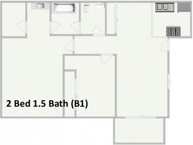 Two Bed, One and A Half Bath, 833 Square Feet - Sterling Heights