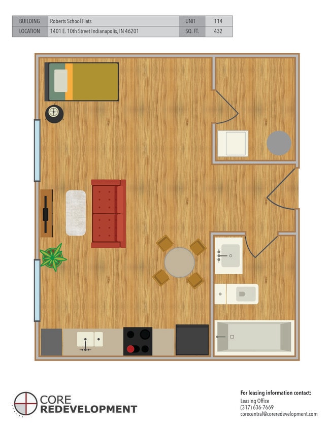 Floorplan - Roberts School Flats