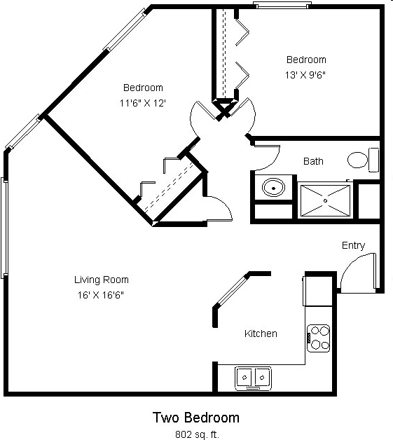 2BR/1BA - Blackrock Terrace Apartments