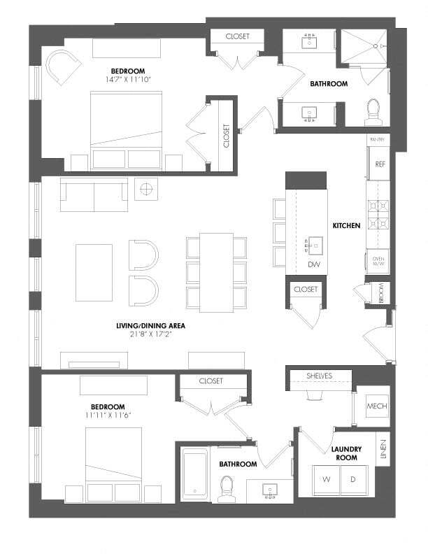 Floorplan - The Residences at Eastern Market