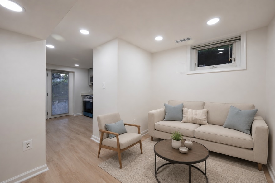 Digitally Staged Living Room - 3223 1st St N