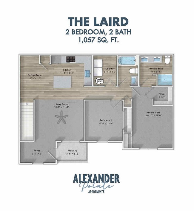 The Laird - 2BR 2nd Floor WEB VERSION.jpg - Alexander Pointe Apartments