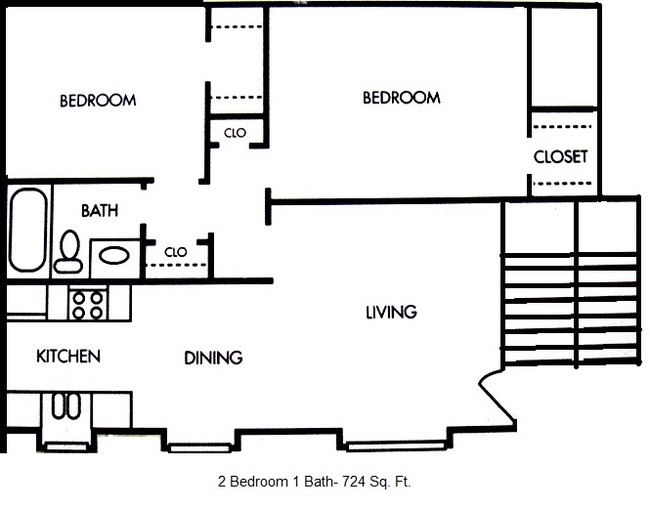 Floorplan - Oak Meadow Villa Apartments