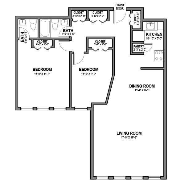 Floorplan - Walnut Towers at Frick Park