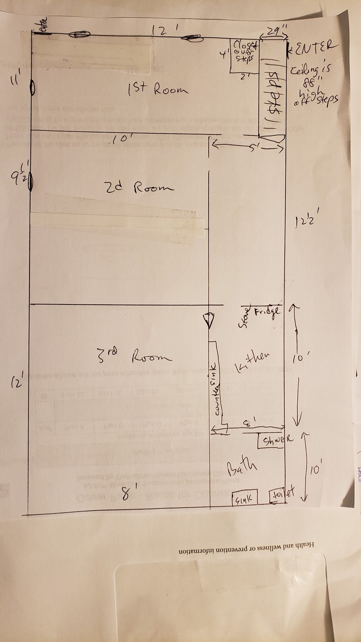 Layout and measurements - 20 Patch St