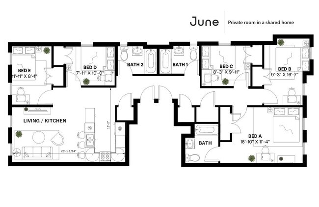 Building Photo - Private bedroom in 5 bed/3 bath Home