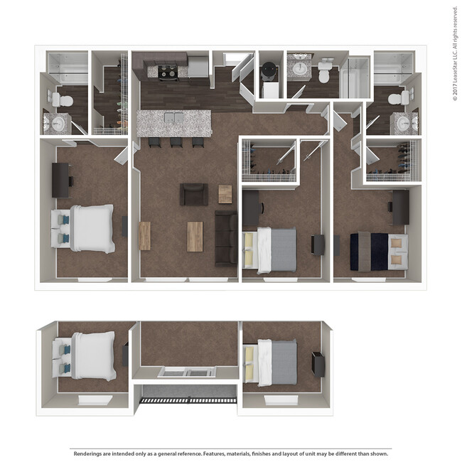 Three Bedroom 3.1 or 3.1B - Statehouse Varsity