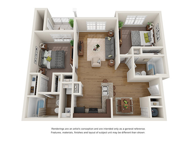 Floorplan - Ashley Cascade Apartments