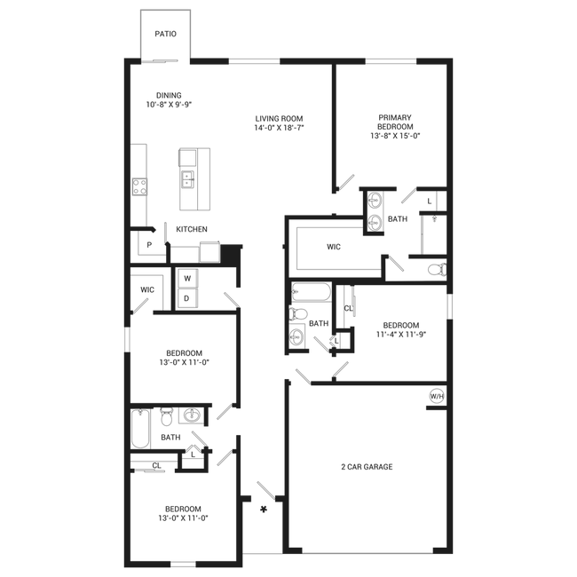 Floorplan - Westbridge Cove Rental Homes