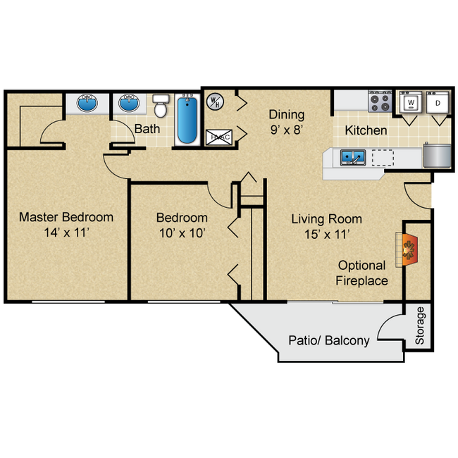 Floorplan - The Villages of Bent Tree Apartments