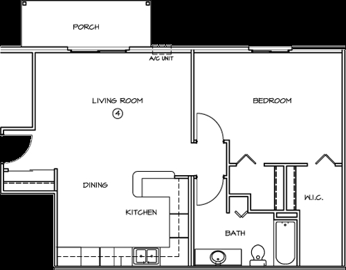 1BR/1BA - De Pere Apartments