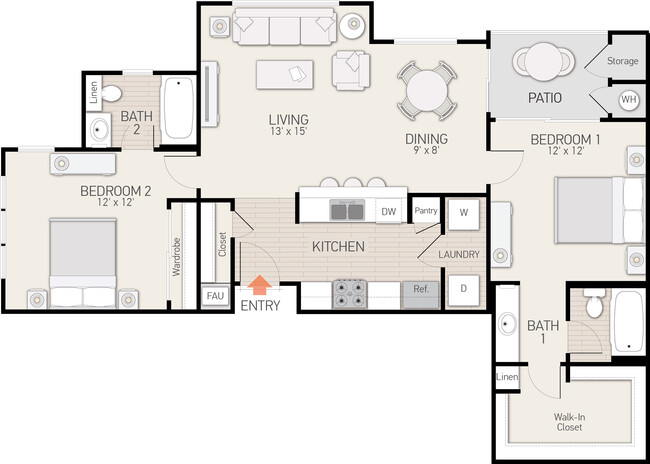 Floorplan - San Paulo Apartment Homes