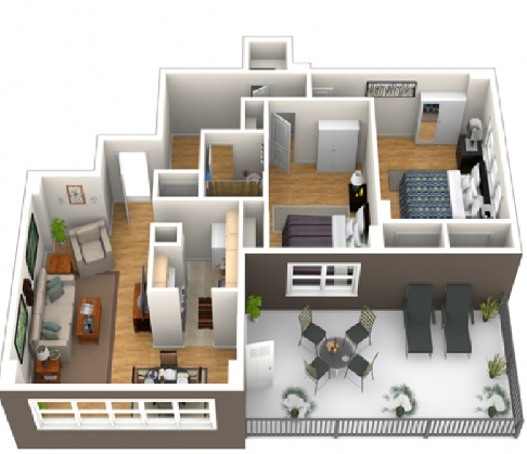 2BR/2BA - Hudson House