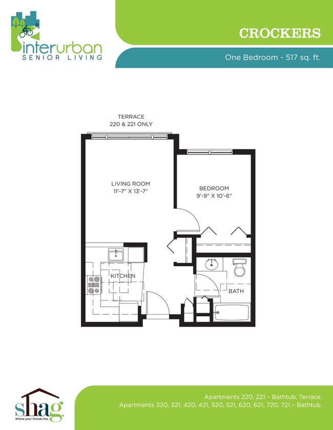 1BR/1BA - Interurban Senior Living