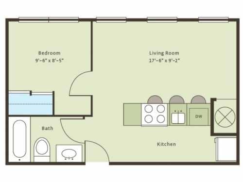 1BR/1BA - Gillham House