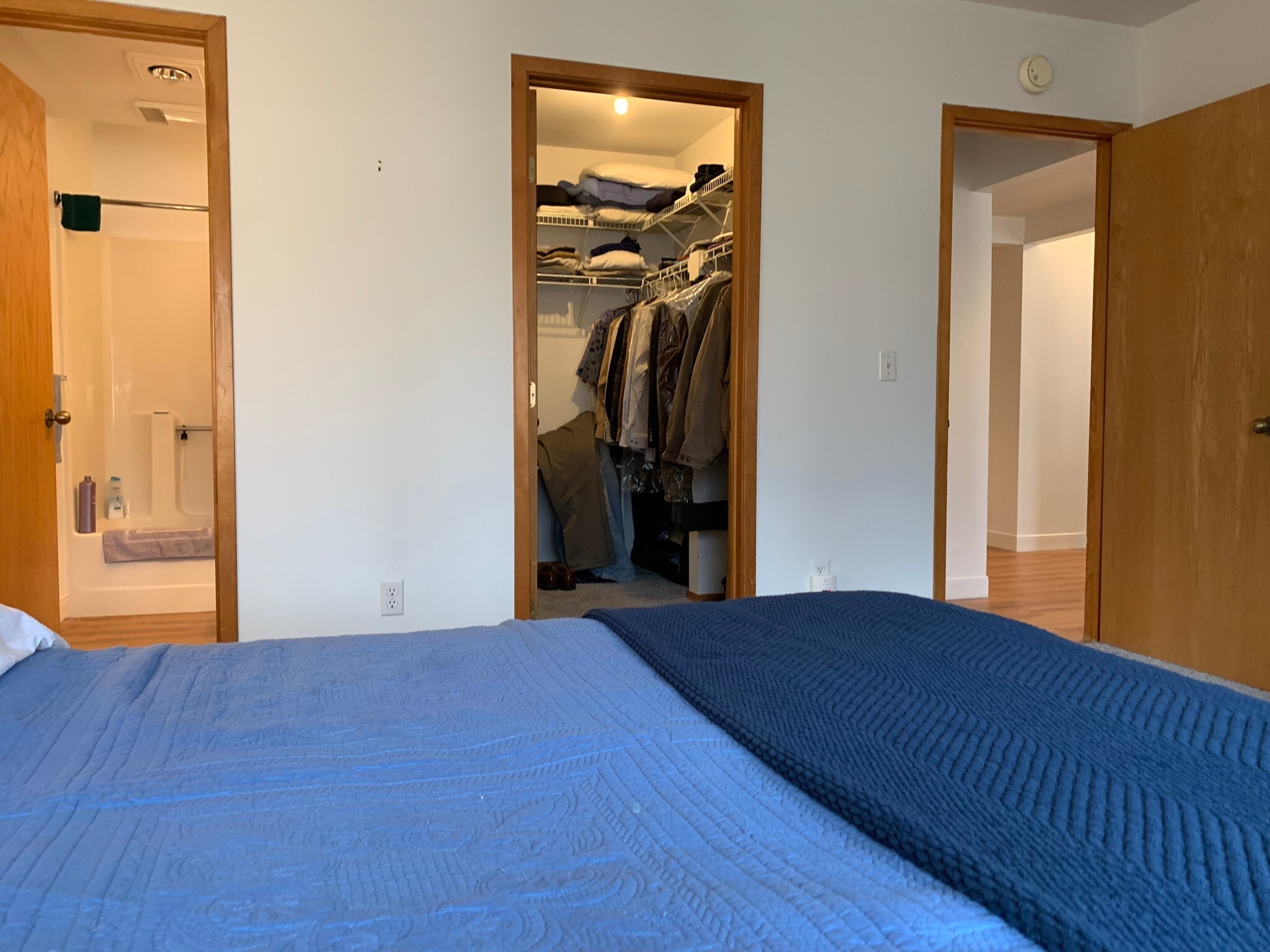 Bedroom with walk in closet. - 1047 Danby Rd