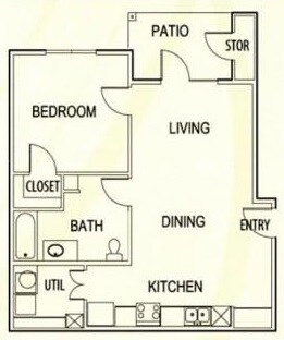 1 Bedroom ADA.png - Midlothian Meadows