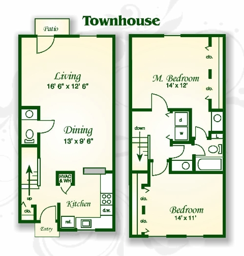 Floorplan - Crabtree Crossing Apartments and Townhomes