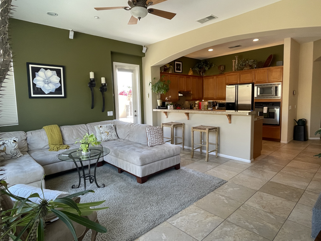 Open Chef's Kitchen and Family Room with 3rd Sofa and Chaise - 18 Vista Mirage Way