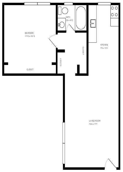 Floorplan - 1140-60 S. Bellaire