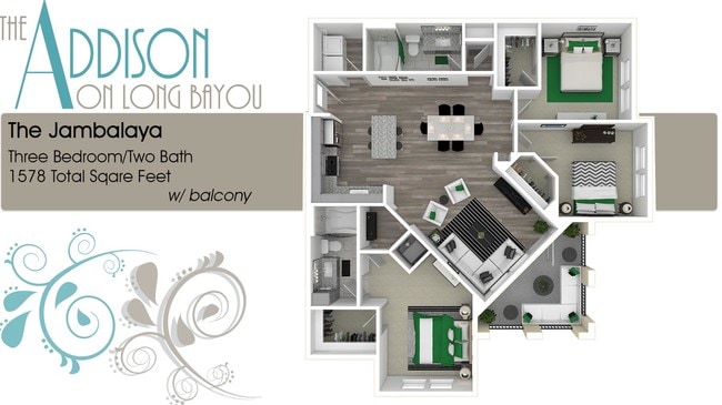Floorplan - The Addison on Long Bayou