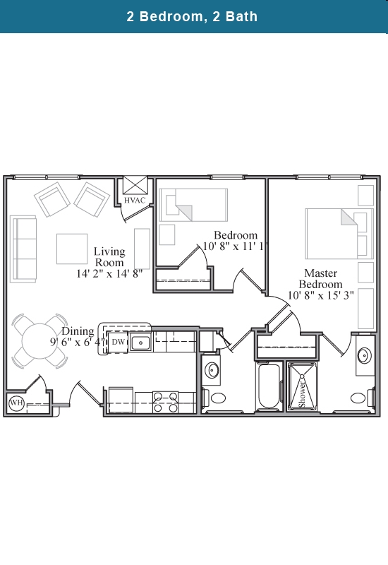 2BR/2BA - Darby House