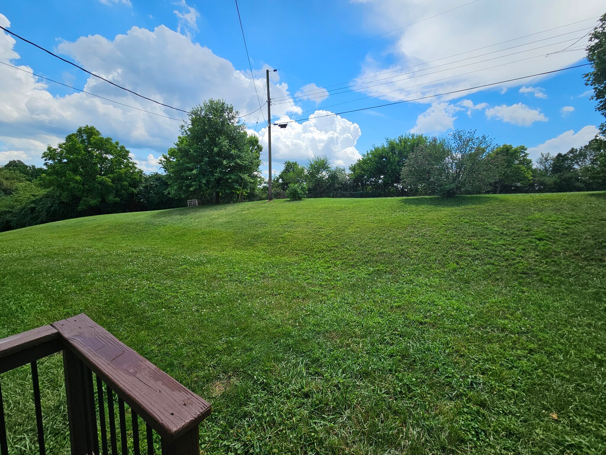 Large backyard view from patio/walk-off deck. - 265 N Ashbrook Cir