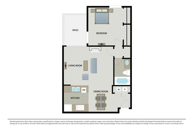 B3 - 1 Bed 1 Bath - The Hallie