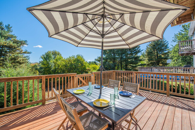 Big deck overlooking Grass and Woods - 1500 Cambridge Dr